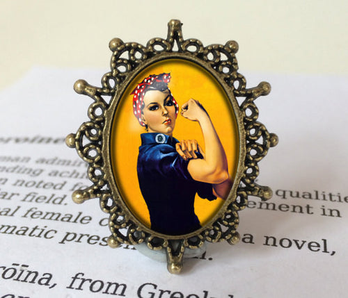 Rosie the Riveter Brooch